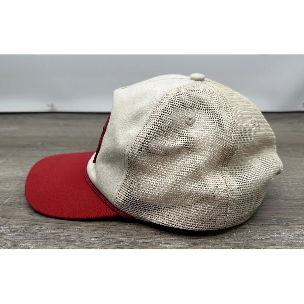 Sendero Provisions Co Waco Tejas Snapback Mesh Hat Red Cream Texas Cowboy Hat